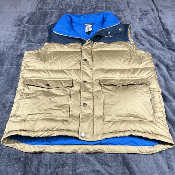 Patagonia Other - Patagonia Slingshot Puffer Gilet Bodywarm Brown Khaki Jacket Vest Down Men Sz M